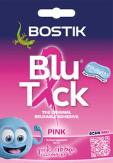 Bostik Blu Tack Original Reusable Adhesive Handy Pack 45g Pink (Pack 12) - 30605530